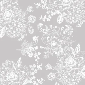 V Dance Floor | Elegant Gray Bloom
